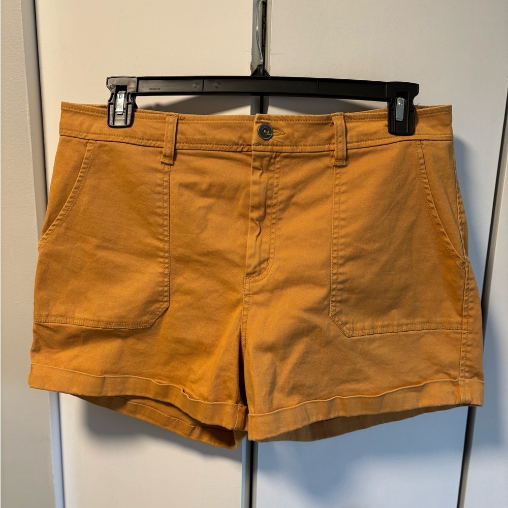 Market & Spruce Orange Cargo Shorts Casual Cotton Blend